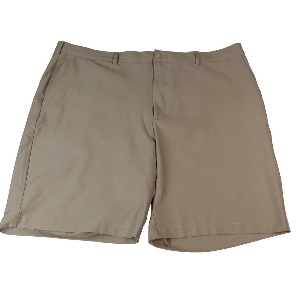Greg Norman Golf Shorts Men's 42 x 9 Khaki Beige Flat Front Performance